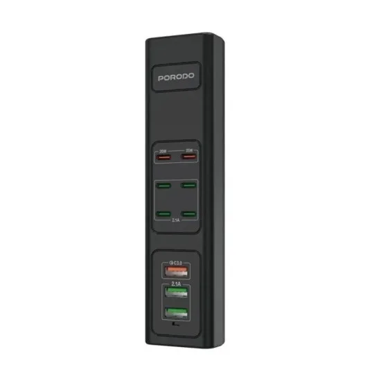 Porodo 85W Multi-Port Usb Charging Hub - Black